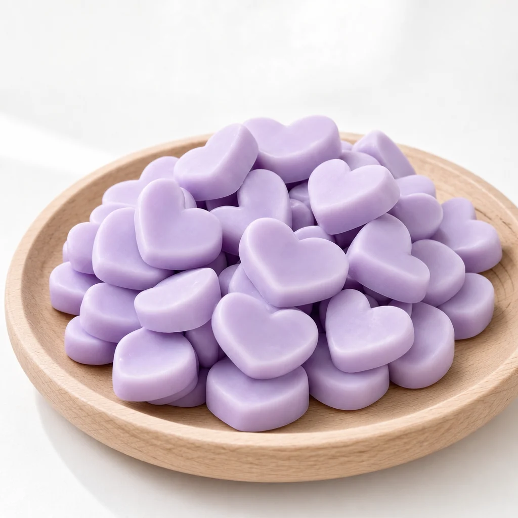 Soothing Lavender heart-shaped wax melts