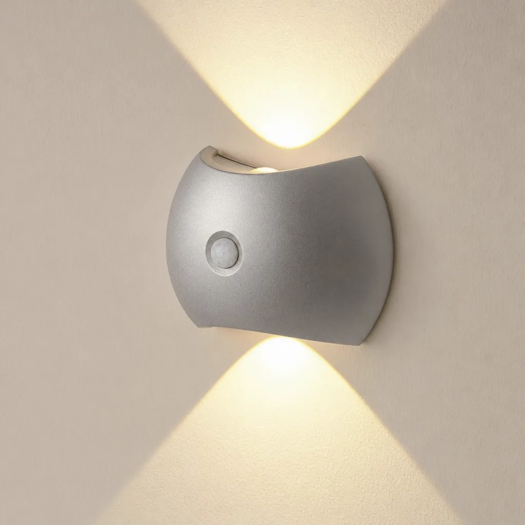 Motion Sense Wall Light in Silver