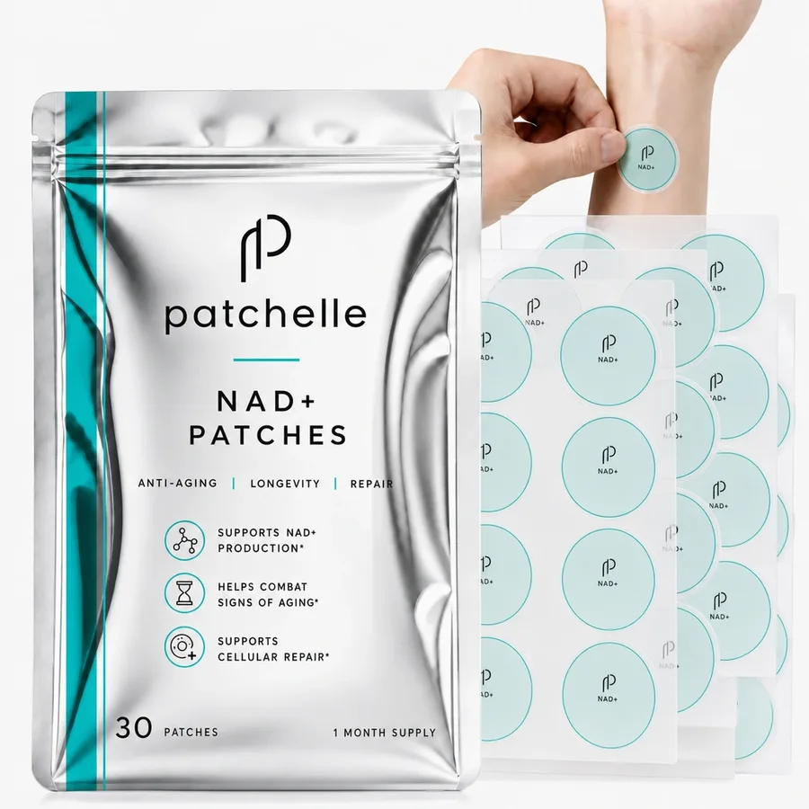 The NAD+ pouch with its patches