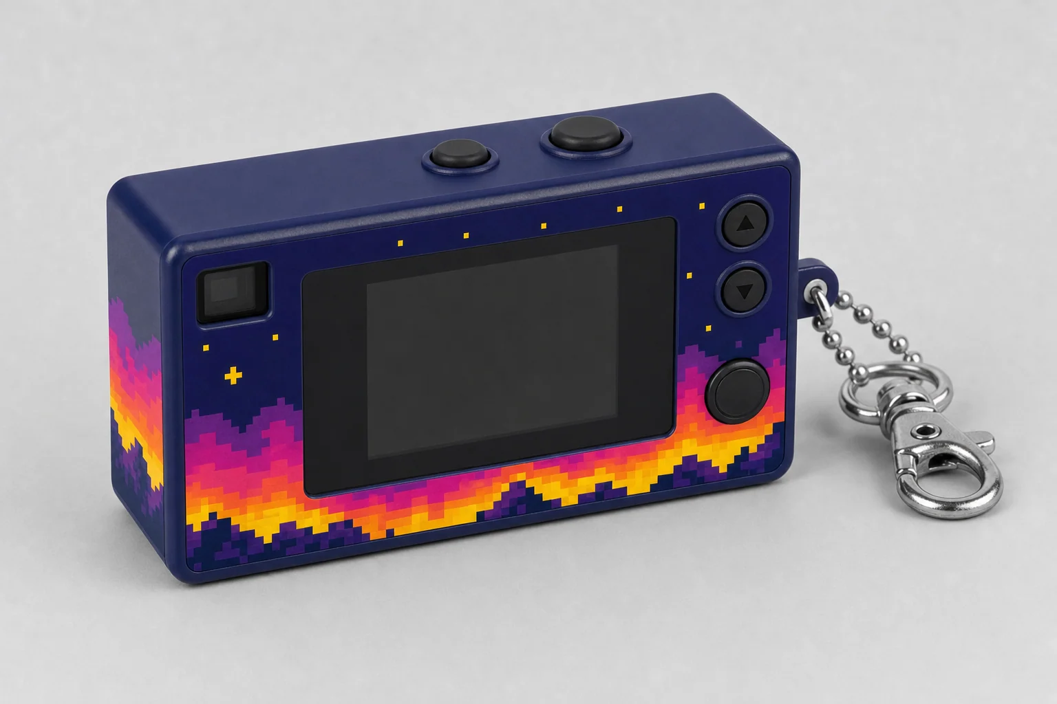 The back of the Pixel Pokkto: its screen and buttons