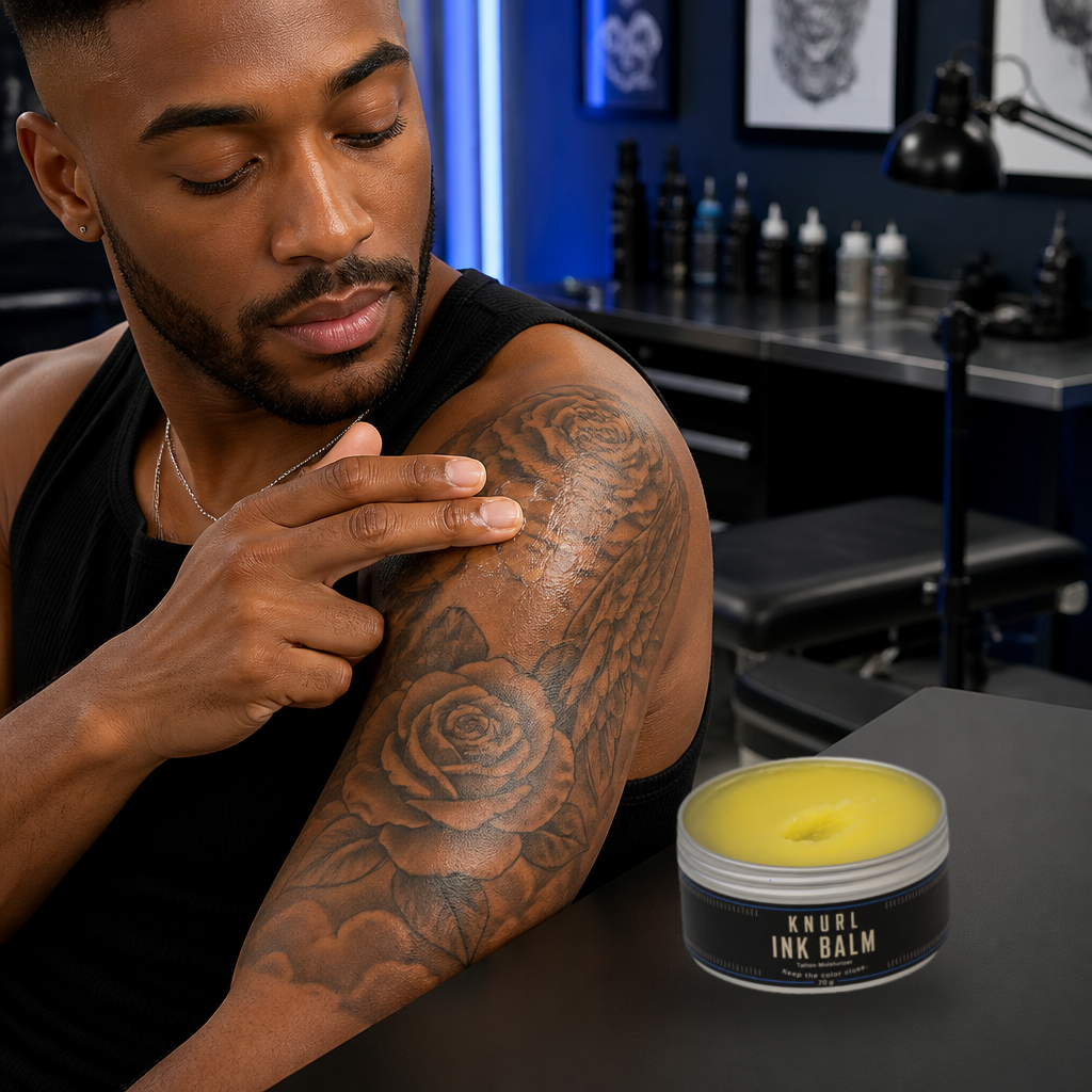 Knurl Ink Balm lifestyle artwork