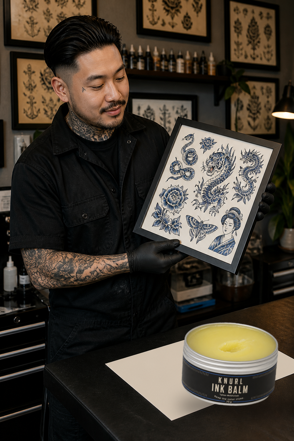 Knurl Ink Balm promotional scene