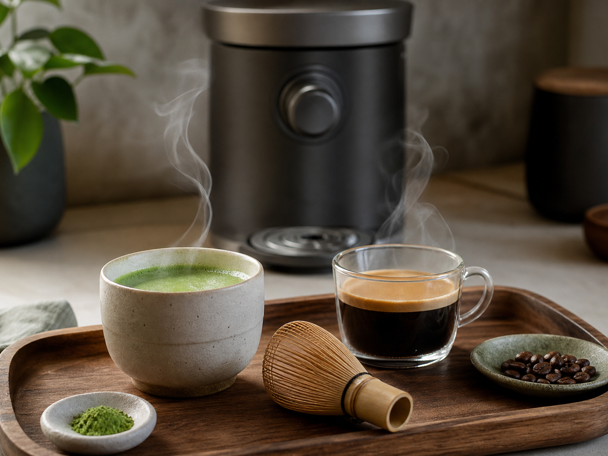 Coffee & Matcha Countertop Brewer lifestyle scene