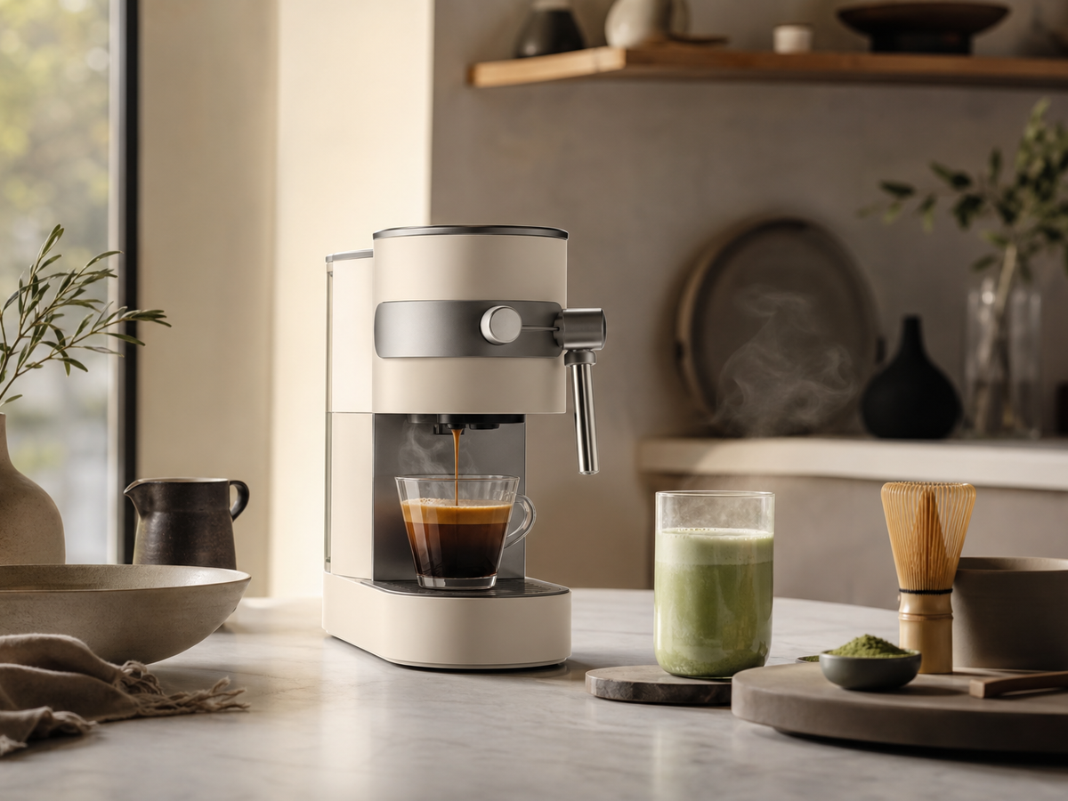 Coffee & Matcha Countertop Brewer lifestyle scene
