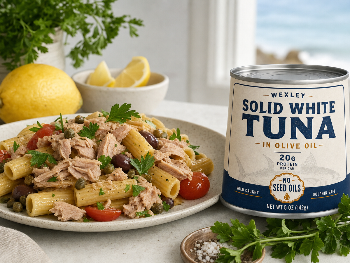 Solid White Tuna in Olive Oil in use