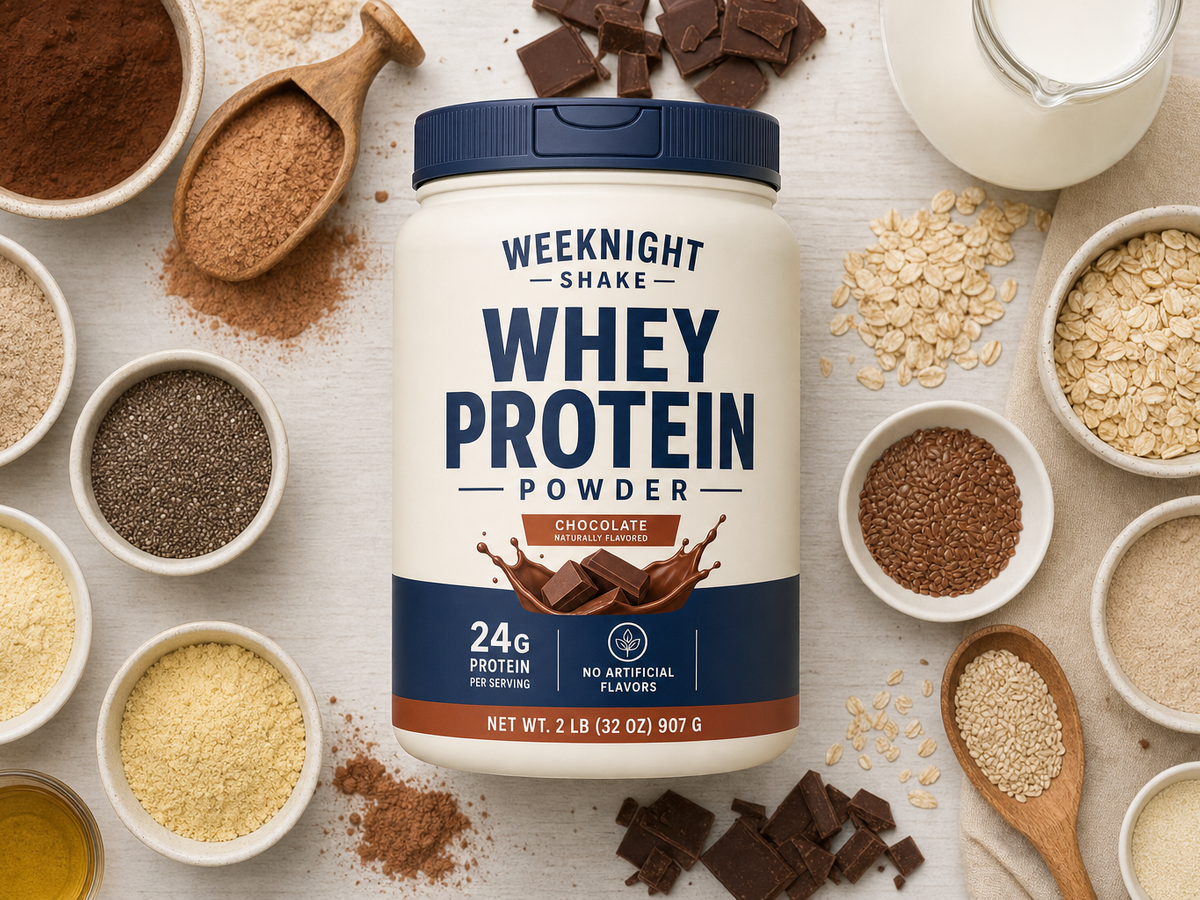 Weeknight Shake — Whey Protein Powder in use, 4